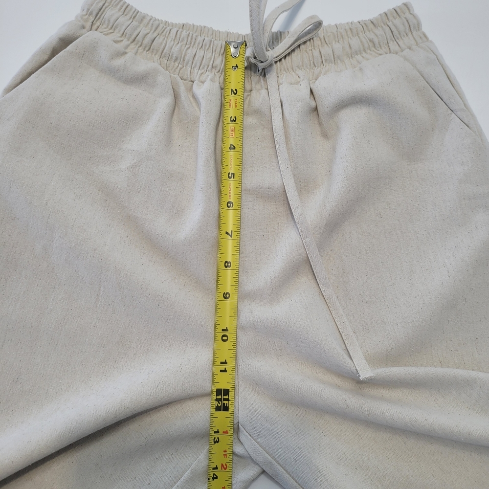 Commense Cream Wide Leg Linen-Blend Pants - Picture 10 of 12